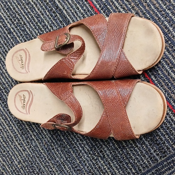 Dansko Sela Brown Leather Sandals 39 - Picture 3 of 6